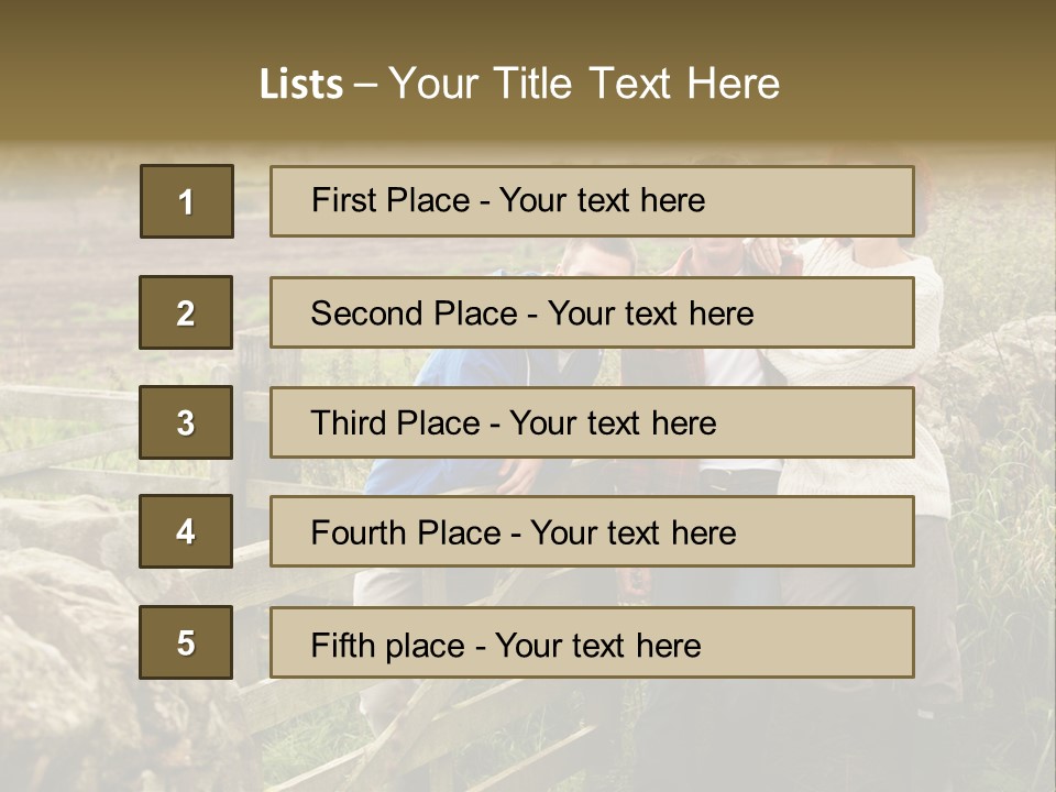 Happy Healthy Stroll PowerPoint Template