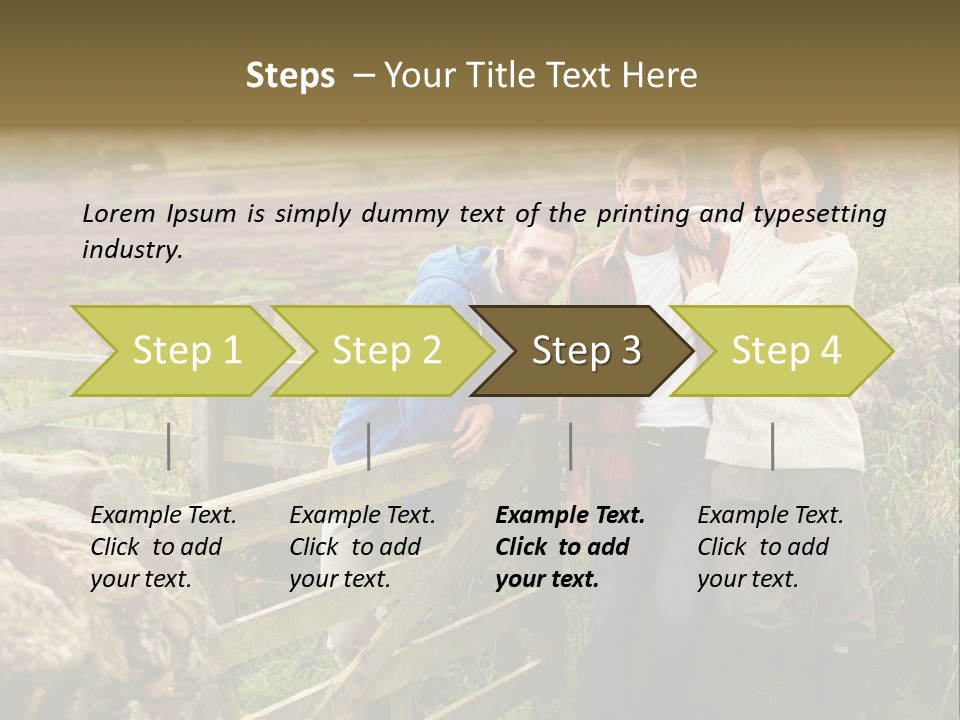 Happy Healthy Stroll PowerPoint Template