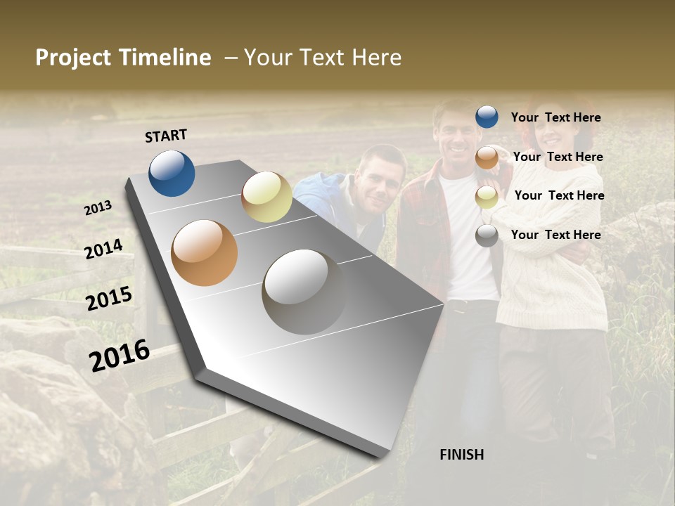 Happy Healthy Stroll PowerPoint Template