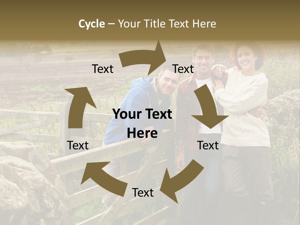 Happy Healthy Stroll PowerPoint Template