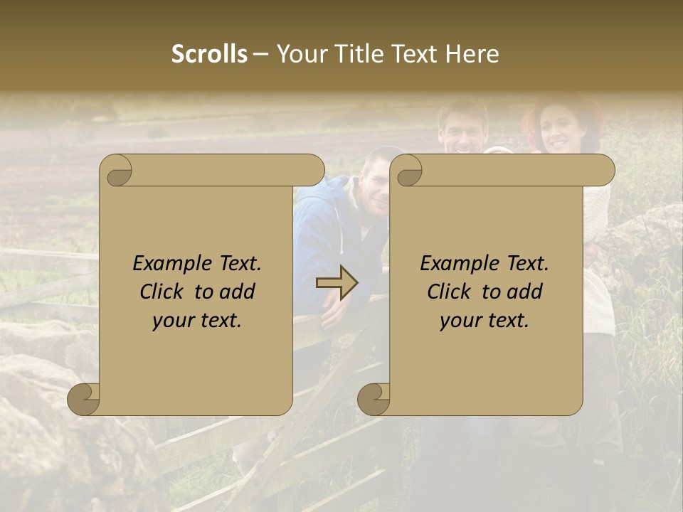 Happy Healthy Stroll PowerPoint Template