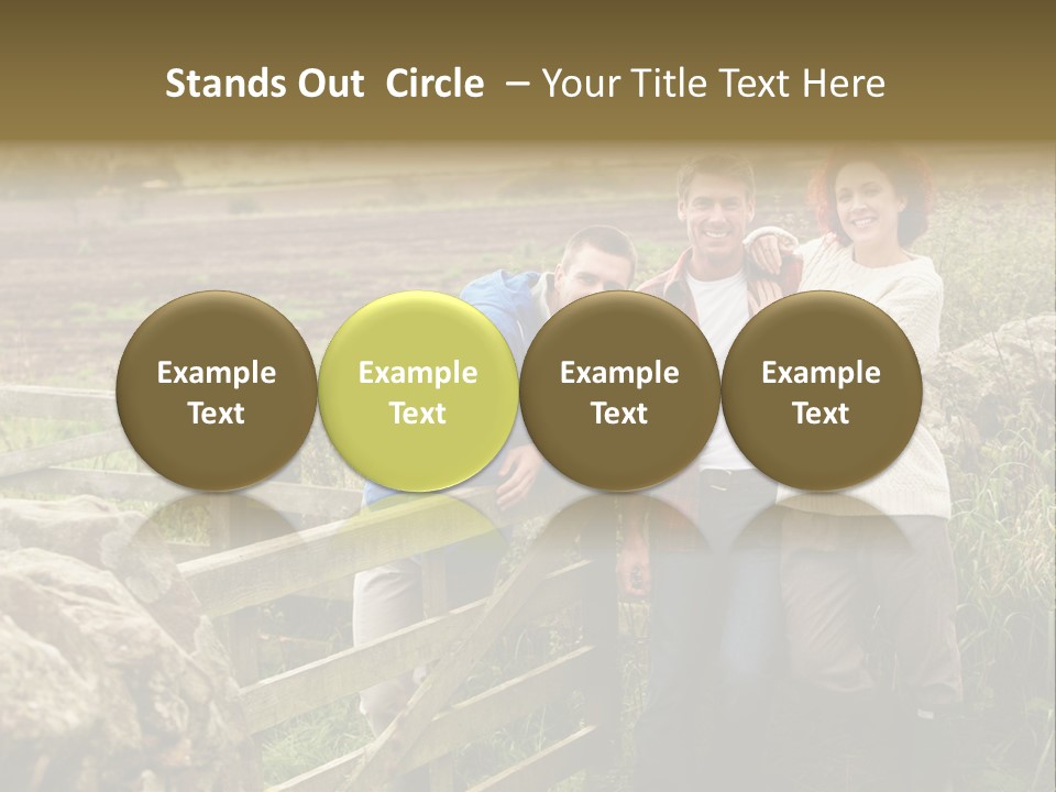 Happy Healthy Stroll PowerPoint Template