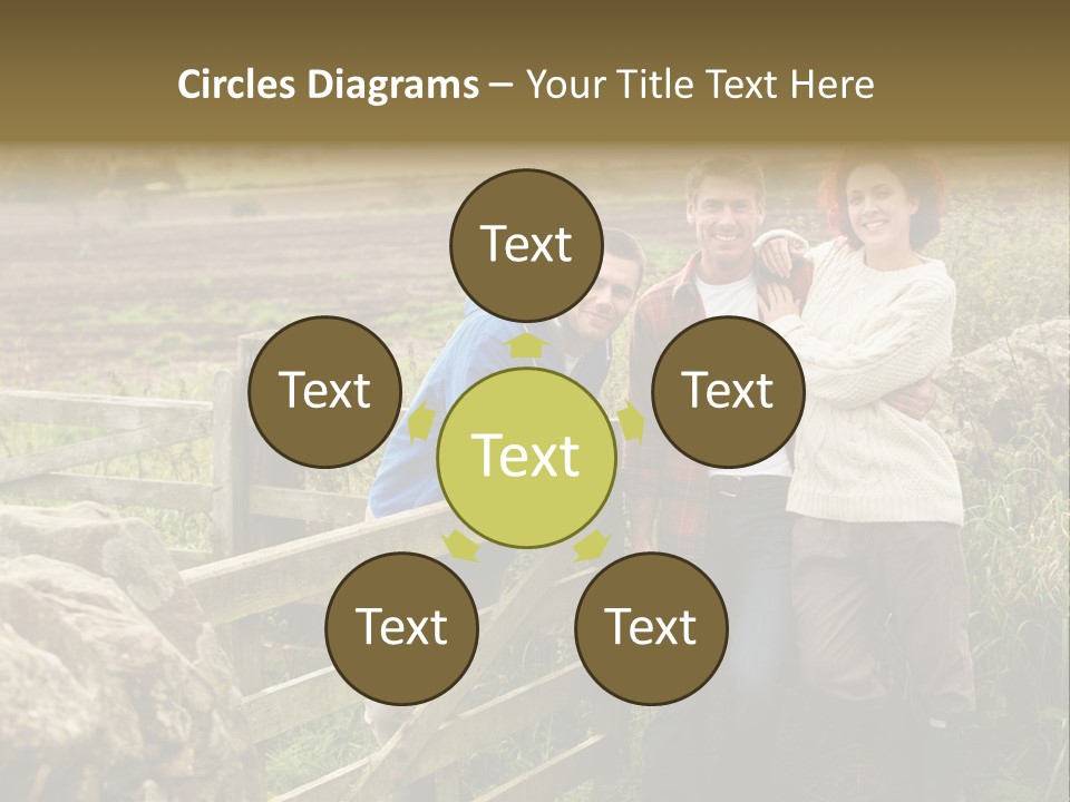 Happy Healthy Stroll PowerPoint Template