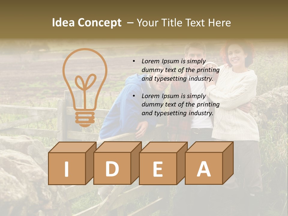 Happy Healthy Stroll PowerPoint Template