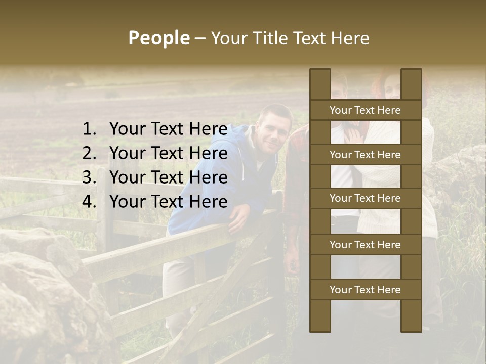 Happy Healthy Stroll PowerPoint Template