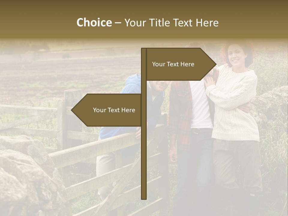 Happy Healthy Stroll PowerPoint Template