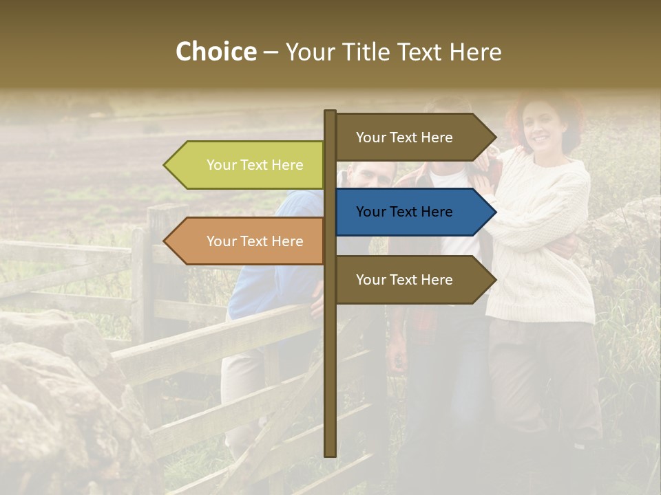 Happy Healthy Stroll PowerPoint Template