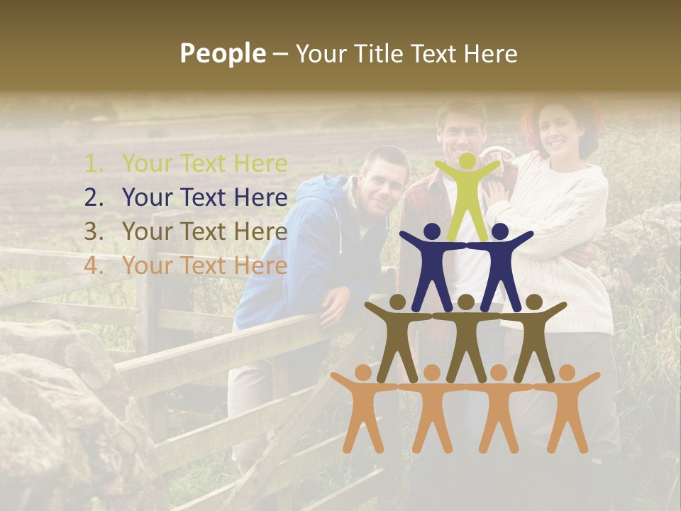 Happy Healthy Stroll PowerPoint Template