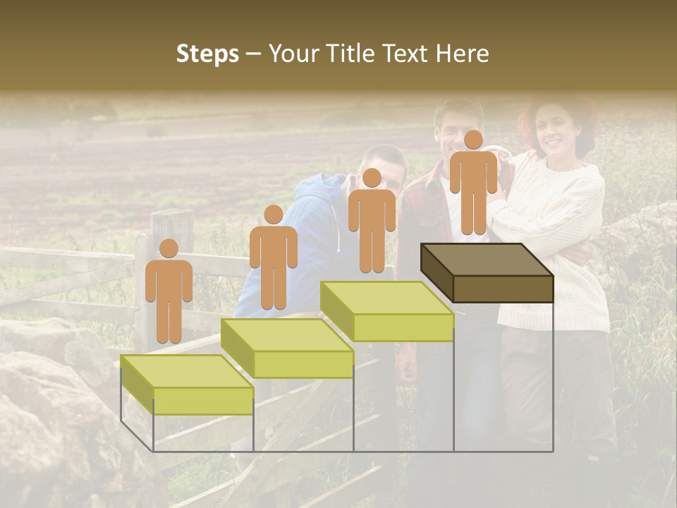 Happy Healthy Stroll PowerPoint Template