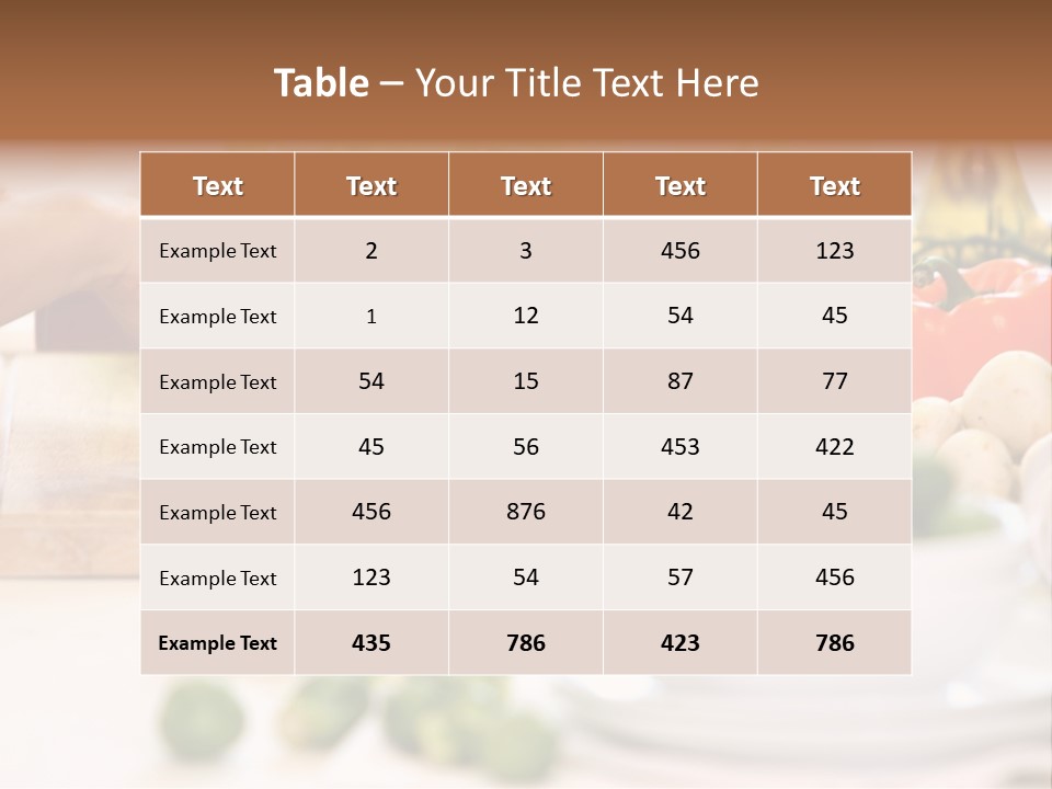 Color Vegetable Nature PowerPoint Template