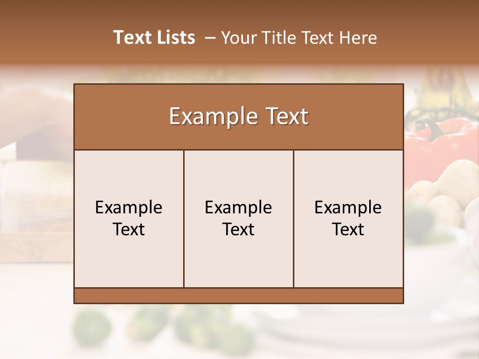 Color Vegetable Nature PowerPoint Template