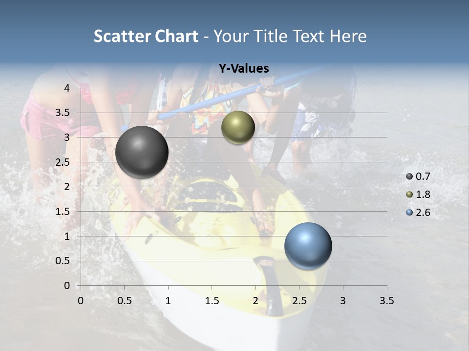 White Clouds Outside Mixed Race PowerPoint Template