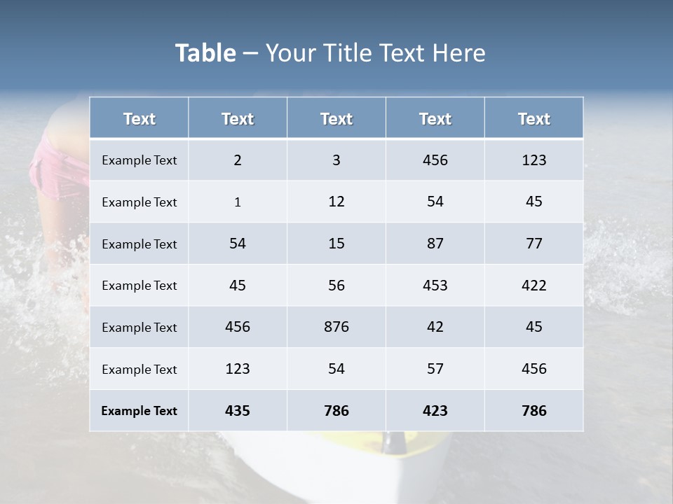 White Clouds Outside Mixed Race PowerPoint Template