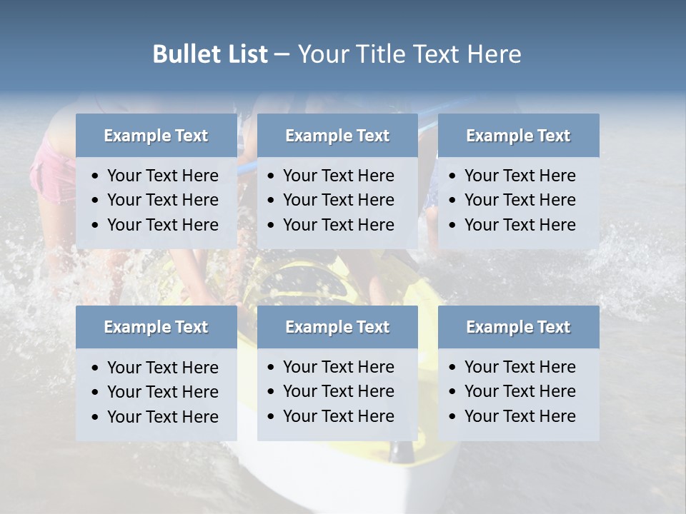 White Clouds Outside Mixed Race PowerPoint Template