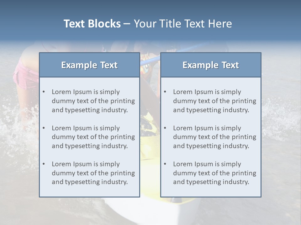 White Clouds Outside Mixed Race PowerPoint Template