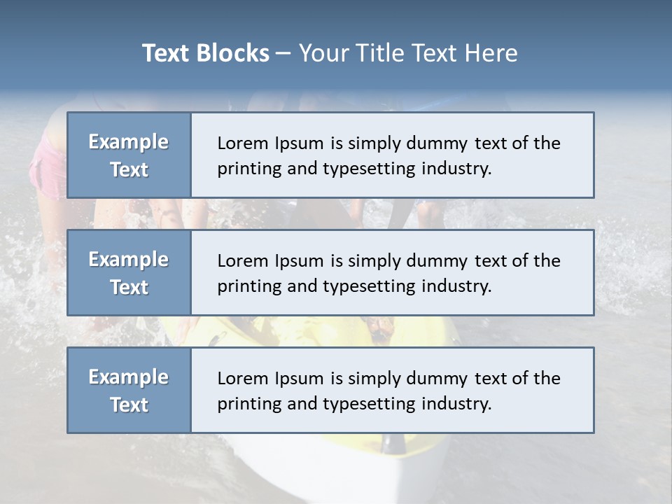 White Clouds Outside Mixed Race PowerPoint Template