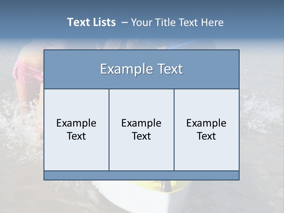 White Clouds Outside Mixed Race PowerPoint Template