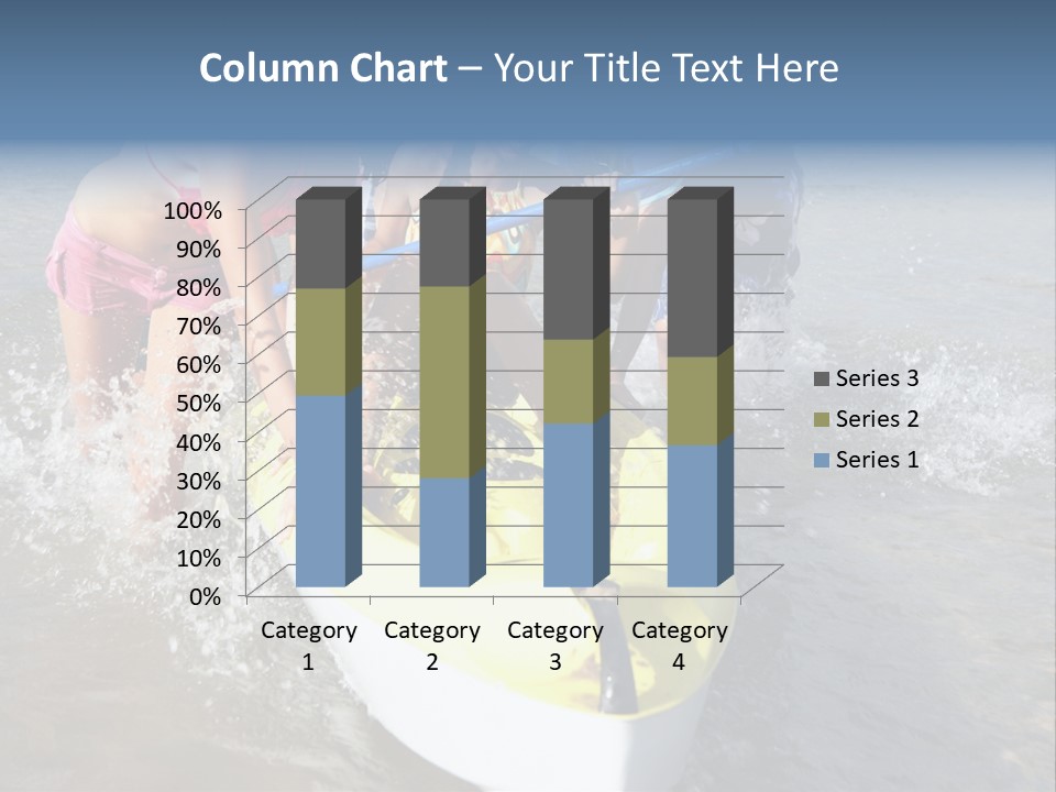 White Clouds Outside Mixed Race PowerPoint Template