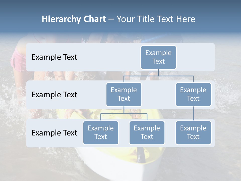 White Clouds Outside Mixed Race PowerPoint Template