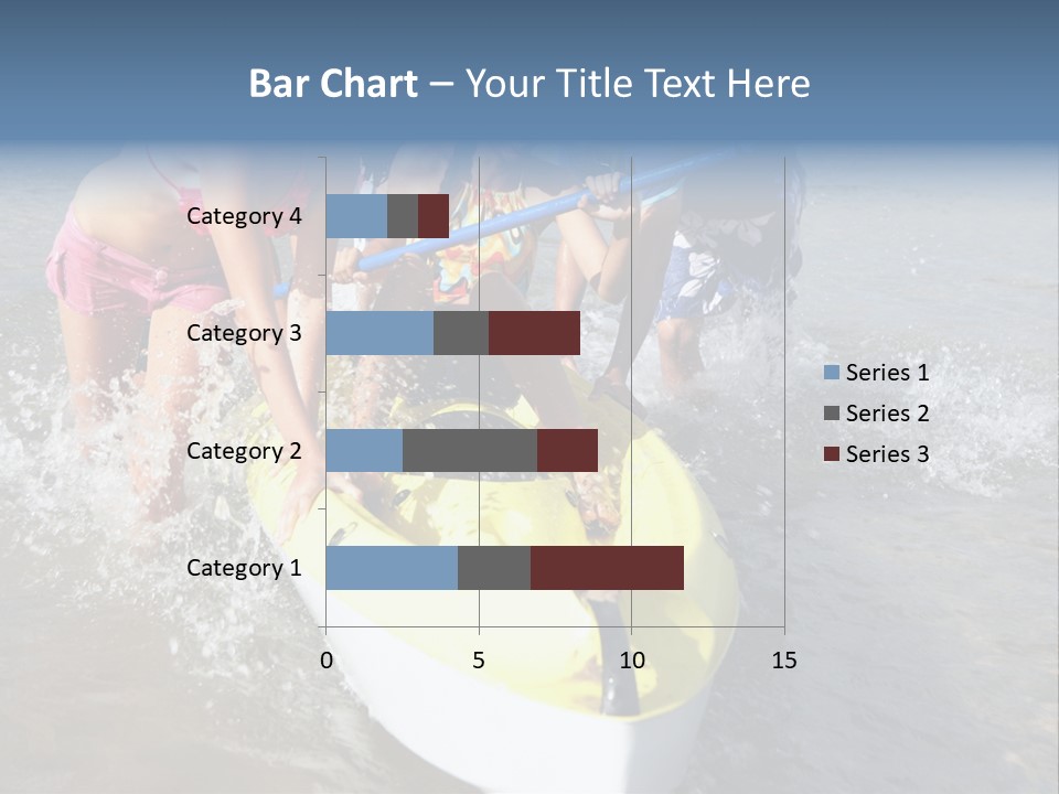 White Clouds Outside Mixed Race PowerPoint Template