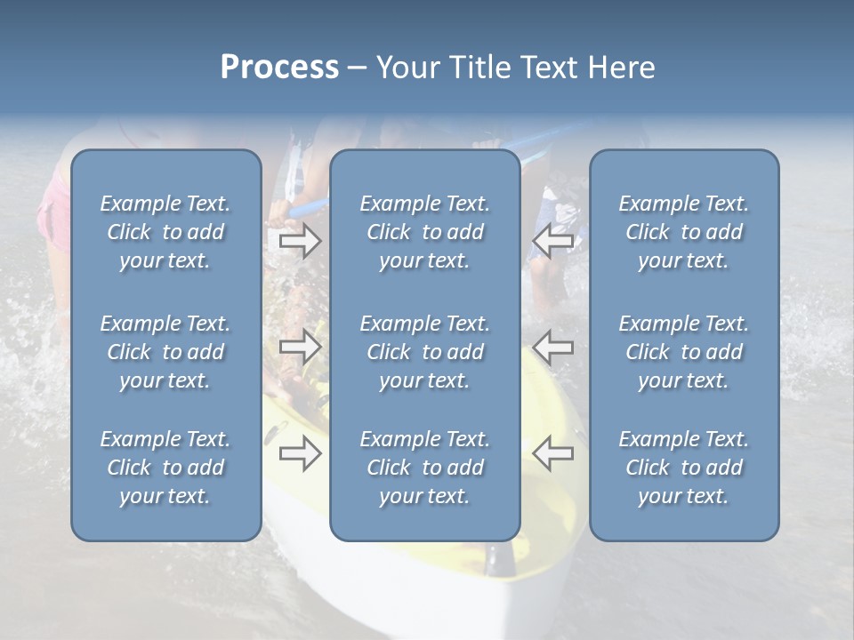 White Clouds Outside Mixed Race PowerPoint Template