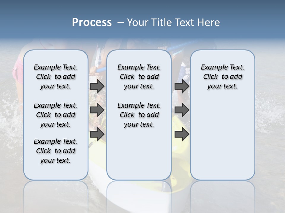 White Clouds Outside Mixed Race PowerPoint Template