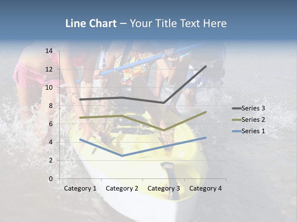 White Clouds Outside Mixed Race PowerPoint Template