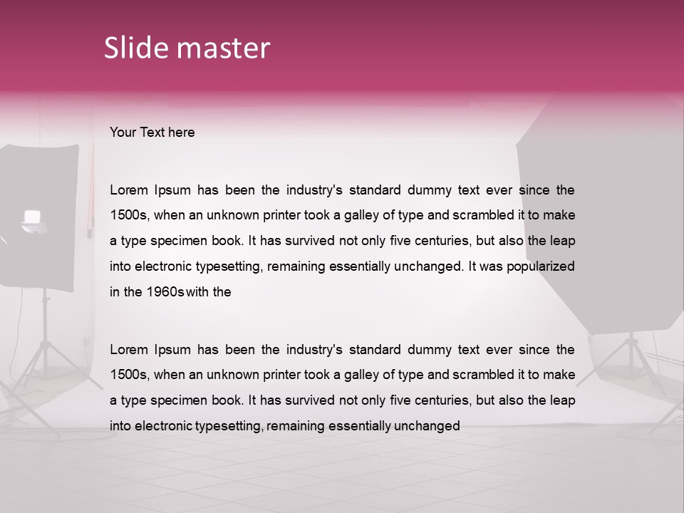 Tripod Photography Panel PowerPoint Template