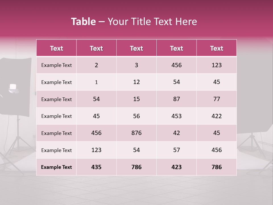 Tripod Photography Panel PowerPoint Template