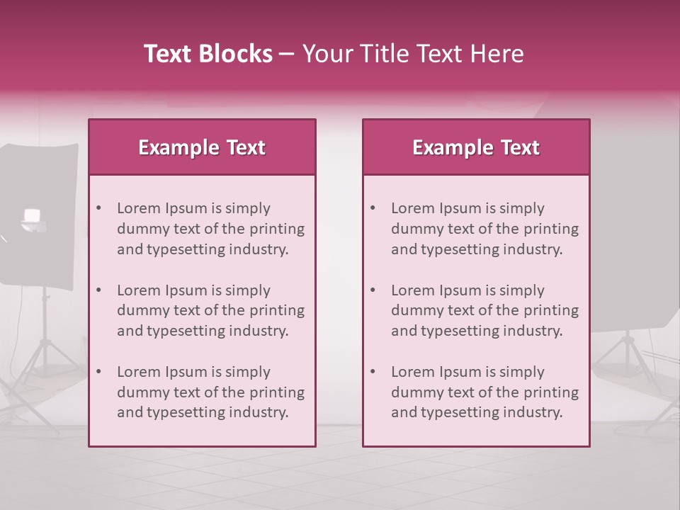 Tripod Photography Panel PowerPoint Template