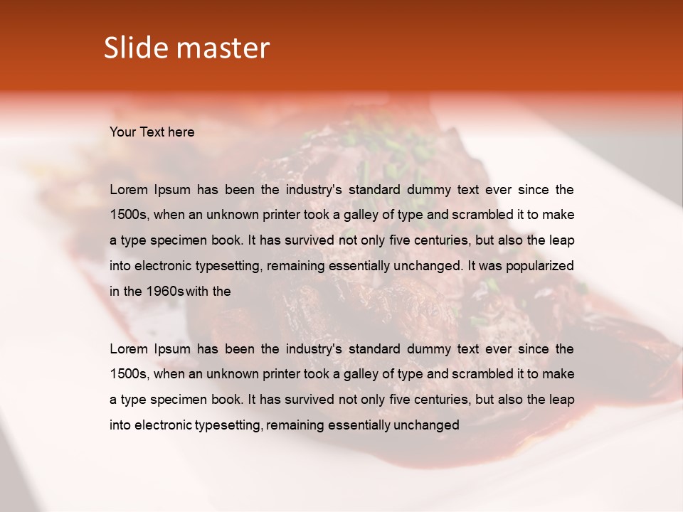 Sauce Barbecue Nutrition PowerPoint Template