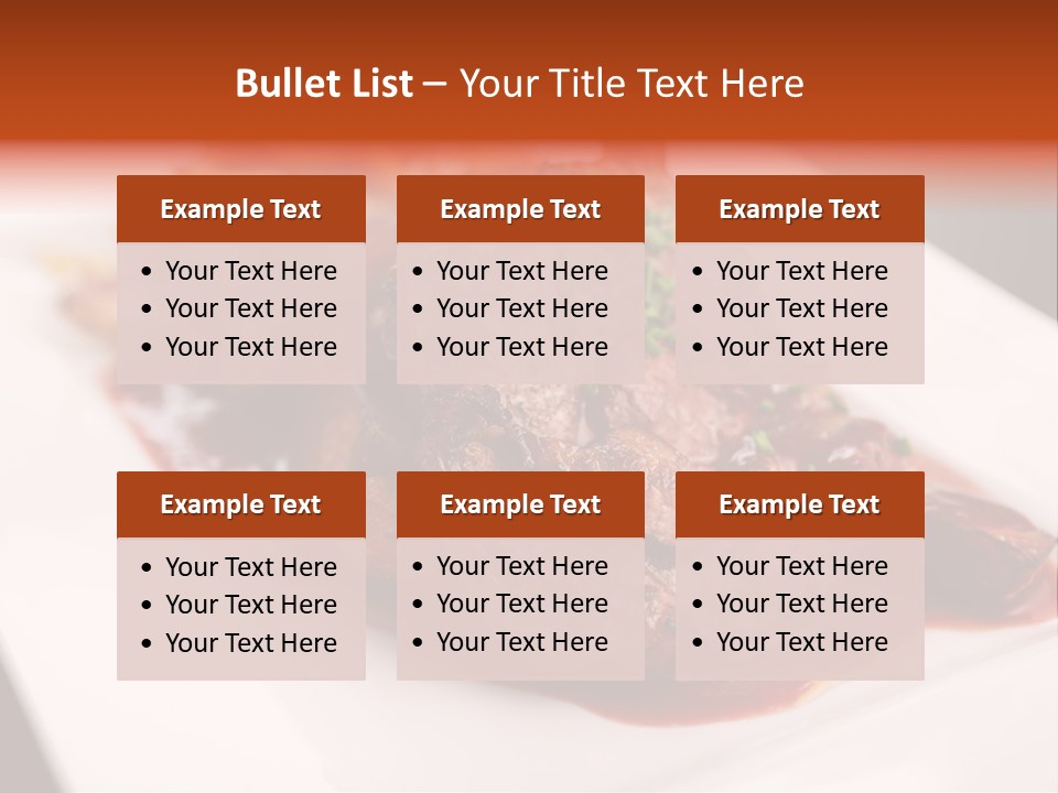 Sauce Barbecue Nutrition PowerPoint Template