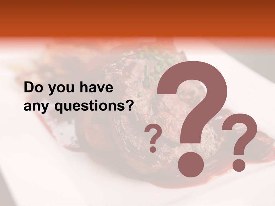 Sauce Barbecue Nutrition PowerPoint Template