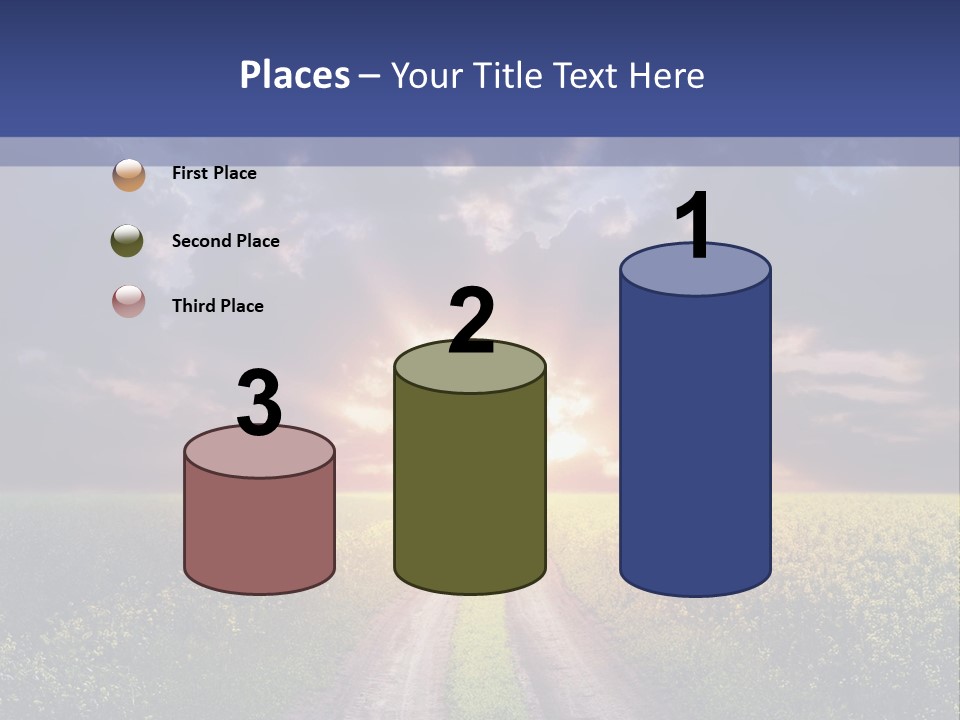 Golden White Sunrise PowerPoint Template