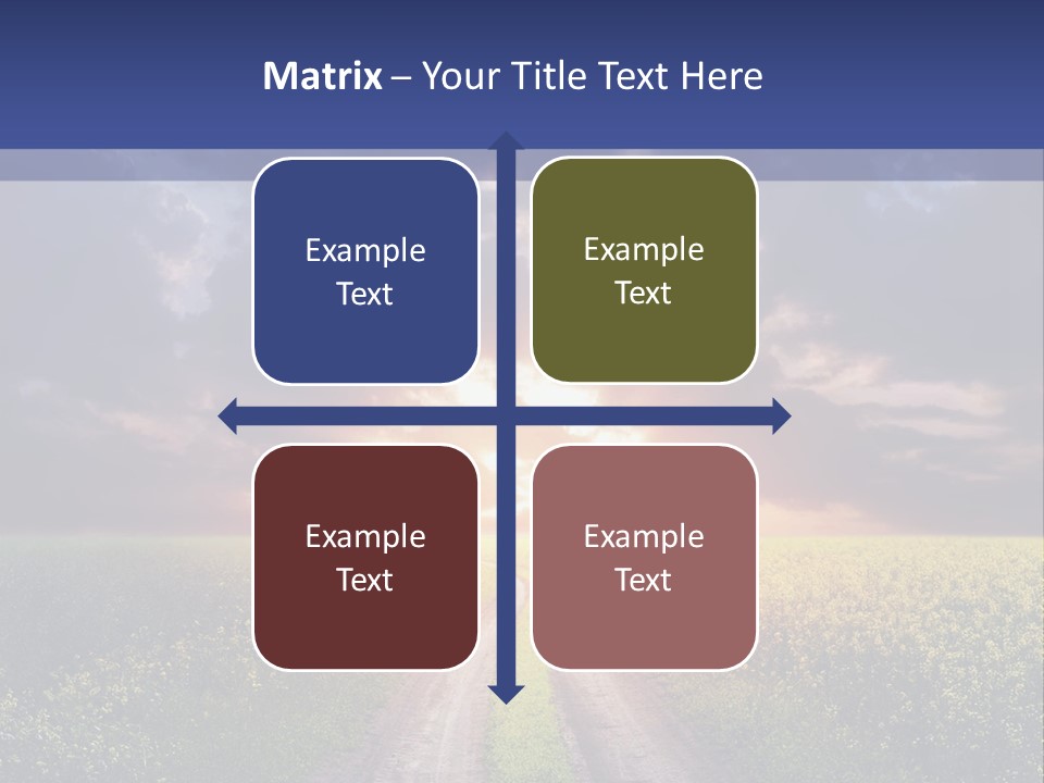 Golden White Sunrise PowerPoint Template