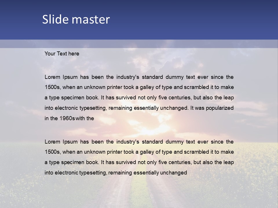 Golden White Sunrise PowerPoint Template