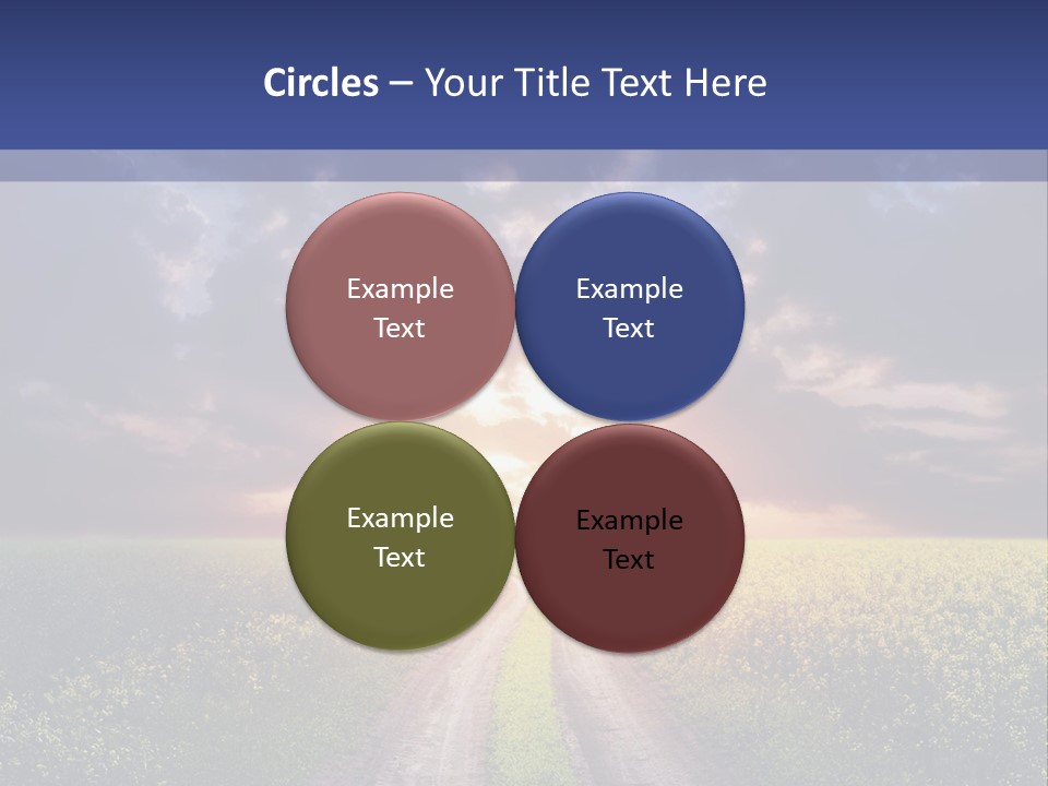 Golden White Sunrise PowerPoint Template