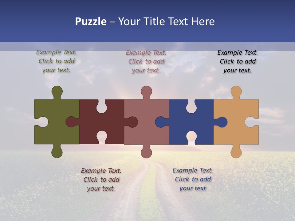 Golden White Sunrise PowerPoint Template