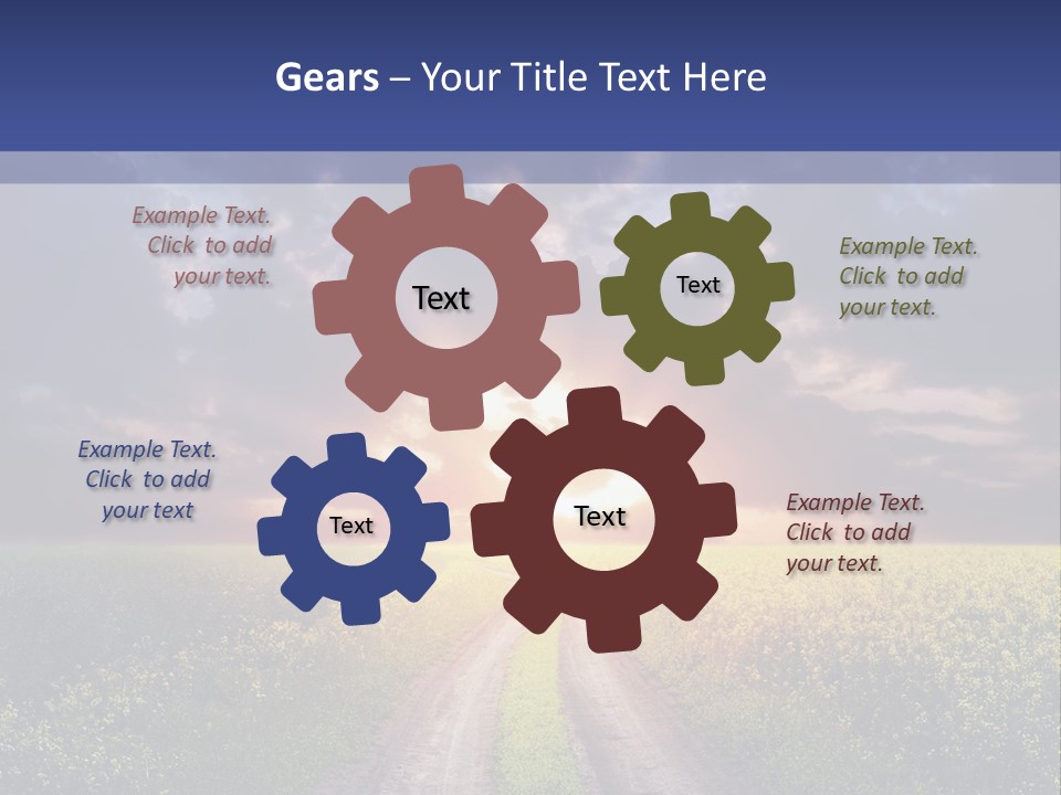 Golden White Sunrise PowerPoint Template