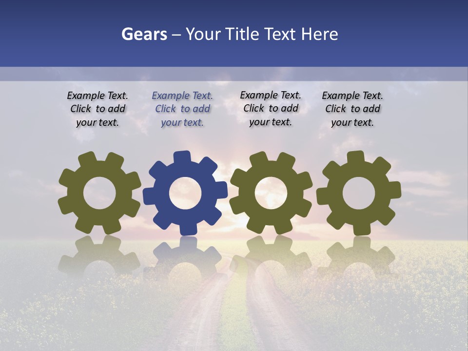 Golden White Sunrise PowerPoint Template