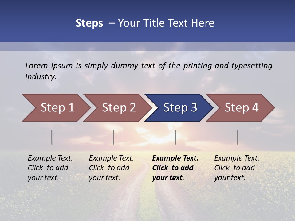 Golden White Sunrise PowerPoint Template