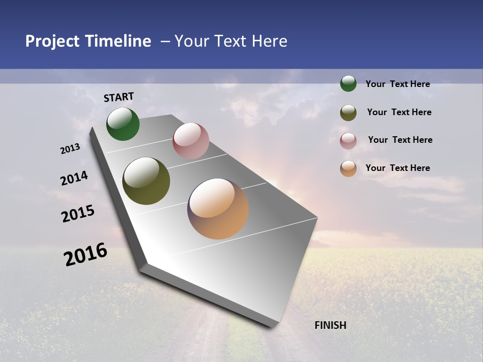 Golden White Sunrise PowerPoint Template