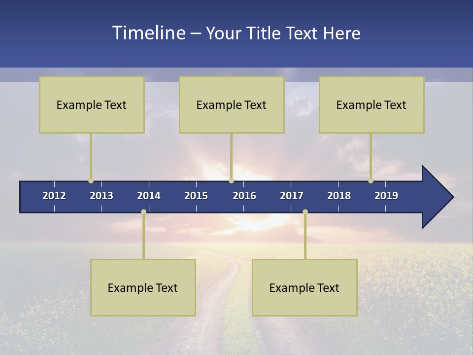 Golden White Sunrise PowerPoint Template