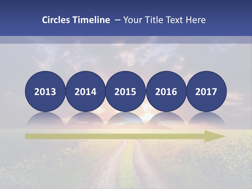 Golden White Sunrise PowerPoint Template