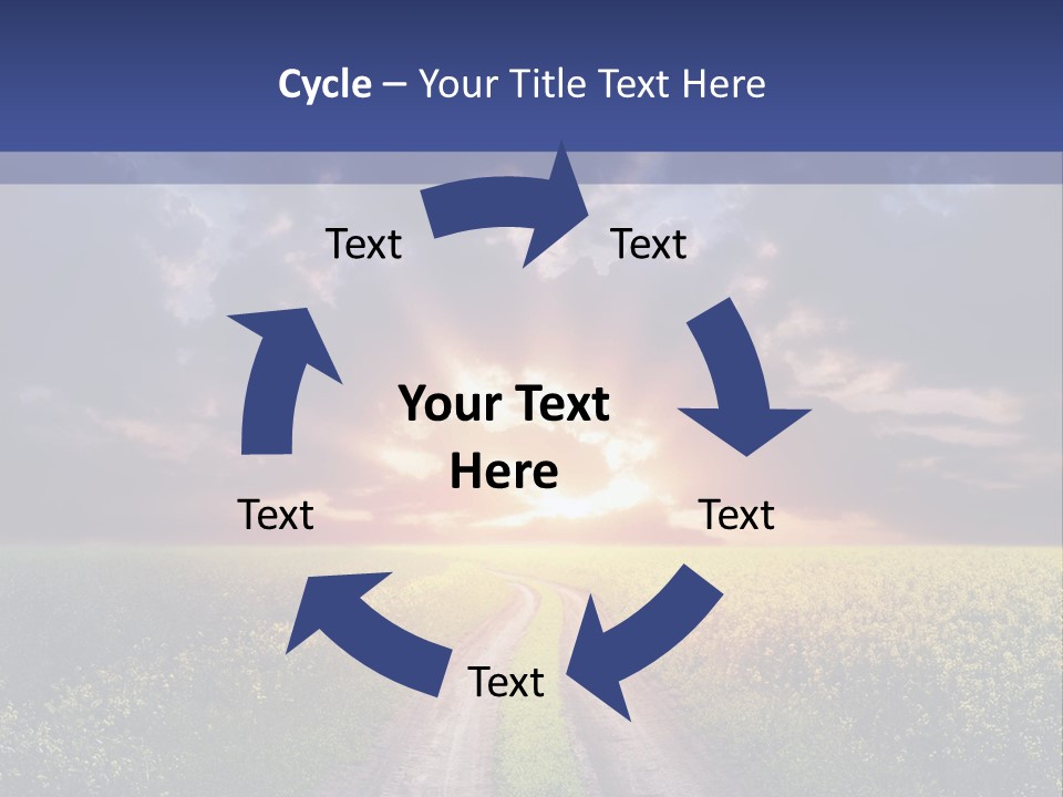 Golden White Sunrise PowerPoint Template