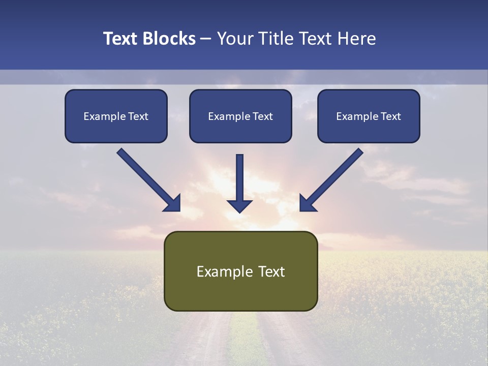Golden White Sunrise PowerPoint Template