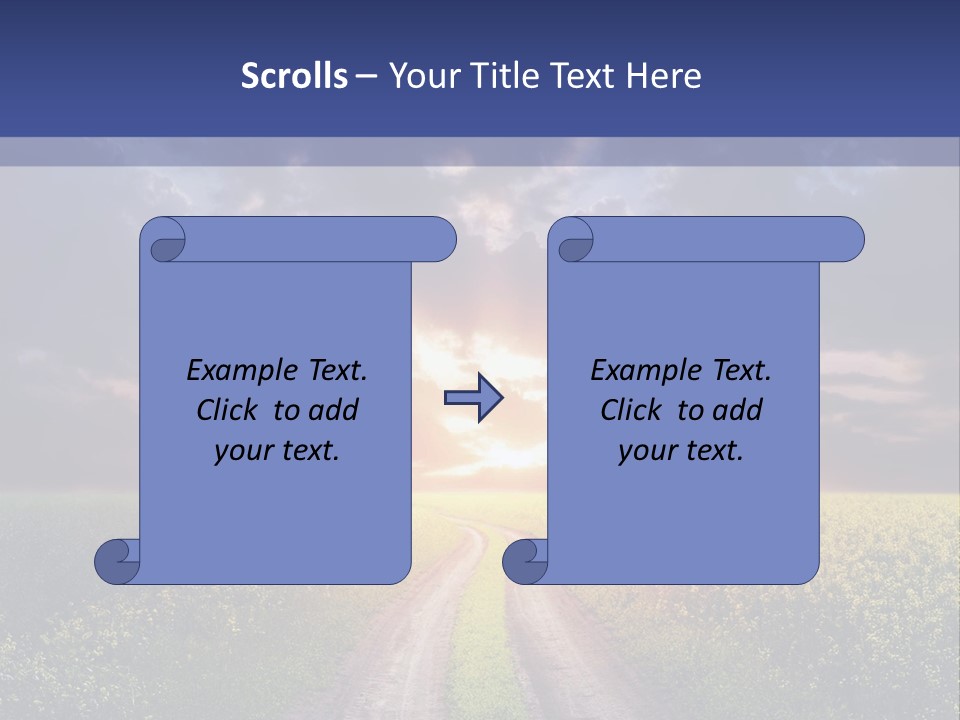 Golden White Sunrise PowerPoint Template
