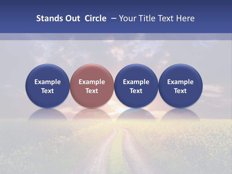 Golden White Sunrise PowerPoint Template