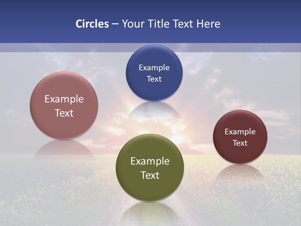 Golden White Sunrise PowerPoint Template