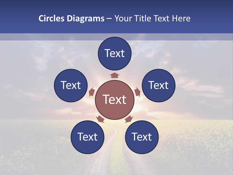 Golden White Sunrise PowerPoint Template